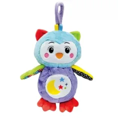 Clementoni Baby: Gufo di peluche musicale con luce notturna immagine 2