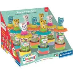 Clemmy: Morbidi mattoncini colorati con personaggio in contenitore floreale 1 pezzo - Clementoni