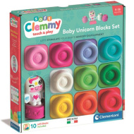 Clemmy: Set da 10 blocchi morbidi e colorati con figurina a forma di unicorno - Clementoni