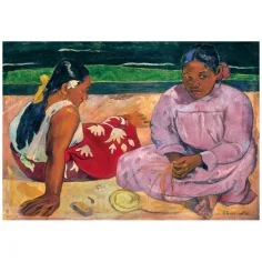 Collezione Museo: Gauguin - Donne di Tahiti sulla spiaggia puzzle da 1000 pezzi con poster - Clementoni immagine 2