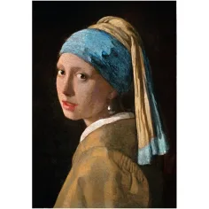 Collezione Museo: Johannes Vermeer - Ragazza con lorecchino di perla puzzle da 1000 pezzi con poster - Clementoni immagine 2