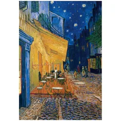 Collezione Museo: Van Gogh - Terrazza del caffè la sera puzzle da 1000 pezzi con poster - Clementoni immagine 2