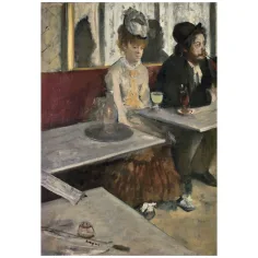 Collezione del Museo: Edgar Degas - In un caffè puzzle da 1000 pezzi con poster - Clementoni immagine 2