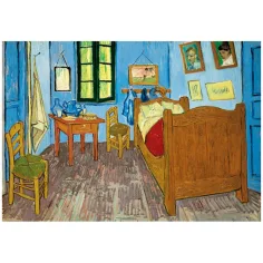 Collezione del Museo: Van Gogh - La camera di Van Gogh ad Arles puzzle da 1000 pezzi con poster - Clementoni immagine 2