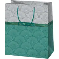 Con affetto! Elegante borsa regalo di grandi dimensioni con intarsi dorati 33x15x44cm.