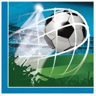 Confezione da 20 tovaglioli di carta a 2 strati con tema calcistico "Gólöröm"