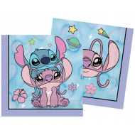 Confezione da 20 tovaglioli di carta a due veli Disney Stitch e Angel