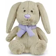 Coniglietto di peluche con naso luminoso, sciarpa viola, 25 cm