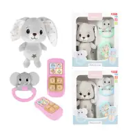 Coniglio di peluche Little Stars con sonaglio e telefono, in varie versioni, 1 pezzo