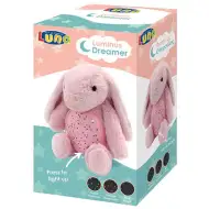 Coniglio di peluche rosa con proiettore 25x27x19cm