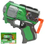 Cool Soft Bullet Gun: Piccola pistola spara proiettili in schiuma con munizioni di colore verde, 14 cm
