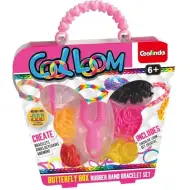 Coolinda: Set per creare braccialetti in gomma Cool Loom in una scatola a forma di farfalla