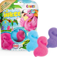 Craze Inkee: Set da bagno vegano Flamingo, confezione da 3 pezzi con profumo di chewing gum