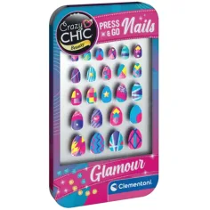Crazy Chic: Set di unghie finte autoadesive glamour 1 pz - Clementoni immagine 2