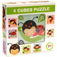 Cubetti di fiaba con coccinella 4 pezzi