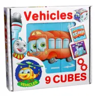 Cubo di fiabe con veicoli 9 pezzi