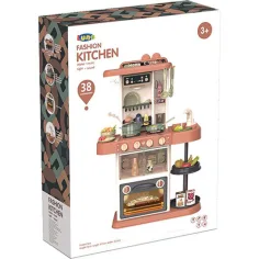 Cucina giocattolo fashion con luci e suoni set da 38 pezzi in due colori diversi immagine 2