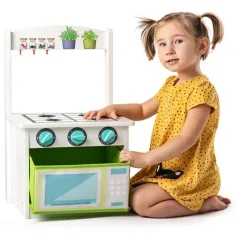 Cucina giocattolo in legno e seggiolina 2 in 1 - Woodyland immagine 2