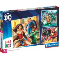 DC La Lega della Giustizia 3x48 pezzi Supercolor puzzle - Clementoni