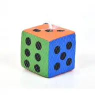 Dado morbido colorato con sonaglio 13 cm