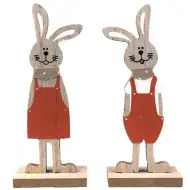 Decorazione pasquale a forma di coniglio in due varianti, 17 cm