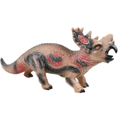 Dino World: Figura di Styracosaurus in vinile con suono, imbottitura in cotone, 35 cm immagine 2