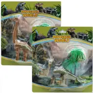 Dino World: Figura di Triceratopo o Brachiosauro con albero