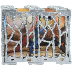 Dino World: Figura di dinosauro Therizinosaurus dettagliatamente realizzata di 20 cm in gabbia. immagine 3