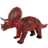 Dino World: Figura di dinosauro Triceratops in vinile con suono, imbottitura in cotone, 35 cm
