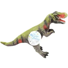 Dino World: Figura di dinosauro Tyrannosaurus Rex in vinile con suono, imbottitura in cotone, 35 cm immagine 2