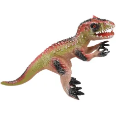 Dino World: Figura di dinosauro Velociraptor in vinile con suono, imbottitura in cotone, 35 cm immagine 2