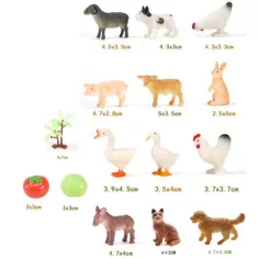 Dino World: Set di figure di animali da fattoria immagine 2