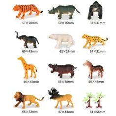 Dino World: Set di figure di animali selvatici immagine 2