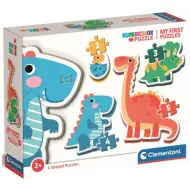 Dinosauri 4 in 1 puzzle per bambini 2-3-4-5 pezzi - Clementoni
