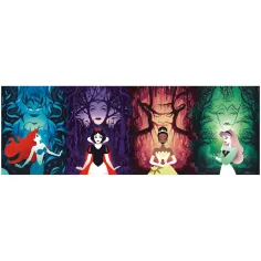 Disney+ - Principesse Disney puzzle panoramico da 1000 pezzi con poster - Clementoni immagine 2