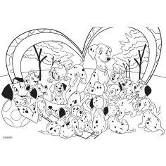 Disney 101 cuccioli 2 in 1 maxi puzzle da 24 pezzi e album da colorare 70x50cm - Lisciani immagine 2