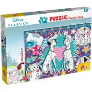 Disney 101 cuccioli 2 in 1 puzzle da 24 pezzi e album da colorare 35x25cm - Lisciani