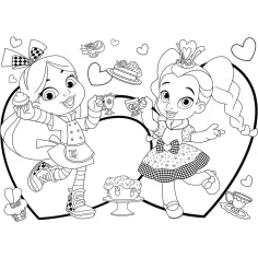Disney Alice nel Paese delle Meraviglie 2 in 1 maxi puzzle da 24 pezzi e libro da colorare 70x50cm - Lisciani immagine 2