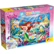 Disney Ariel 2 in 1 maxi puzzle da 35 pezzi e album da colorare 70x50 cm - Lisciani