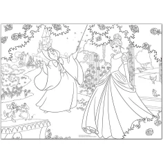 Disney Cenerentola 2 in 1 maxi puzzle da 150 pezzi e album da colorare 70x50 cm - Lisciani immagine 2