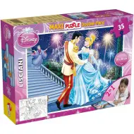 Disney Cenerentola 2 in 1 maxi puzzle da 35 pezzi e libro da colorare 70x50cm - Lisciani