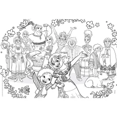 Disney Encanto 2 in 1 maxi puzzle da 2x60 pezzi e colorabile 50x35cm - Lisciani immagine 2