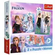 Disney: Frozen 2 - Principesse nella loro terra puzzle e carte memoria set 2 in 1 - Trefl
