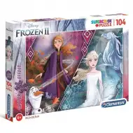 Disney: Frozen II. Puzzle con glitter di Anna e Elsa da 104 pezzi - Clementoni