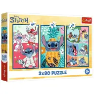 Disney: Il mondo di Stitch puzzle 3x80 pezzi - Trefl