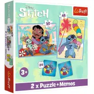 Disney+Lilo&amp;Stitch puzzle e carte memoria 2 in 1 set - Trefl