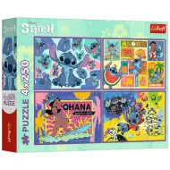 Disney: Meraviglioso Stitch puzzle 4x250 pezzi - Trefl