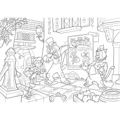 Disney Pinocchio 2 in 1 maxi puzzle da 35 pezzi e libro da colorare 70x50 cm - Lisciani immagine 2