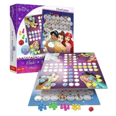 Disney+Principesse+2-in-1+Gioco+da+Tavolo: Non+tarrabbiare e Serpenti e Scale - Trefl immagine 3