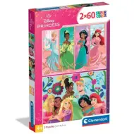 Disney+Principesse+2x60 pezzi Supercolor puzzle - Clementoni